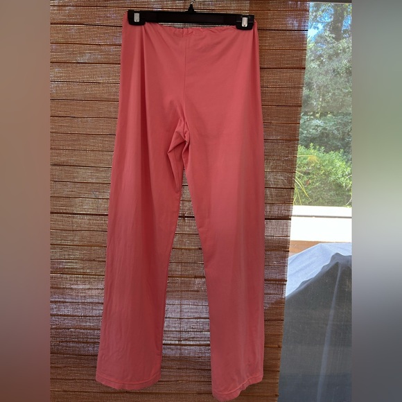 Lotus wide leg Salmon color pants w/drawstring. XS. 90 nylon 10 Lycra spandex. - Picture 3 of 5